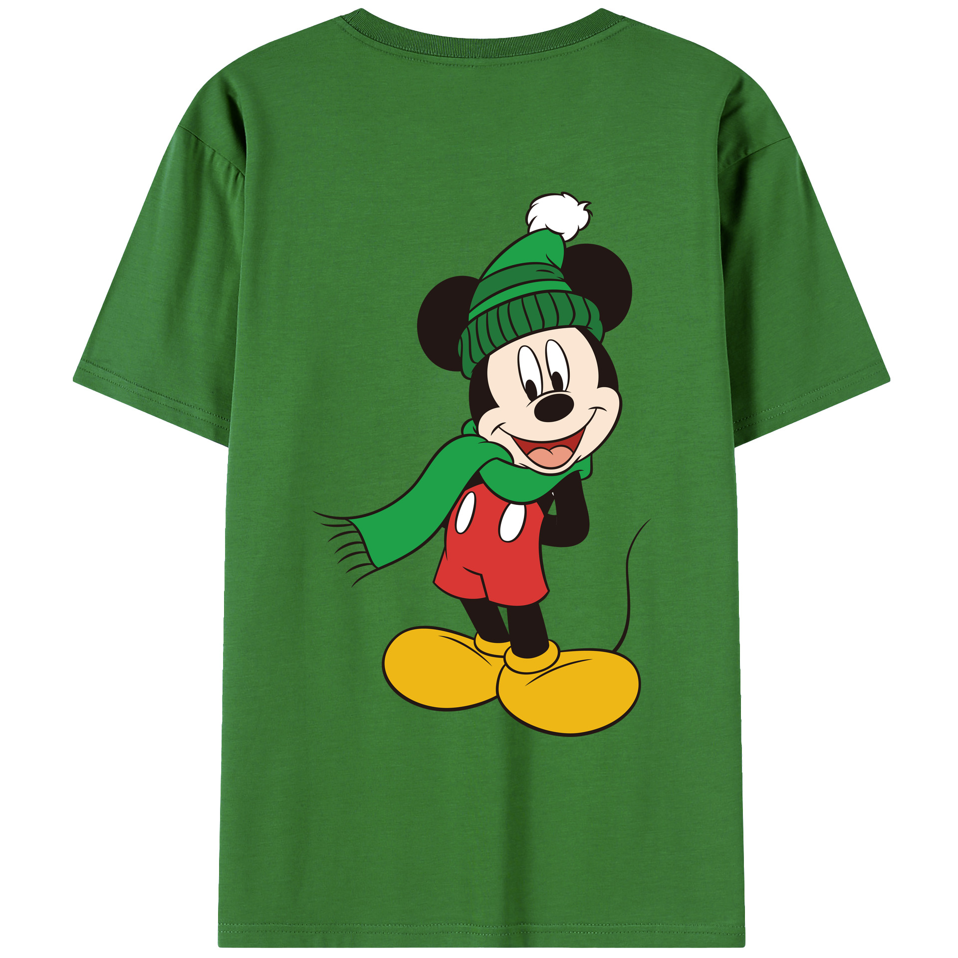 ミッキーマウス Mickey Mouse レディース半袖Tシャツ(バックプリント)